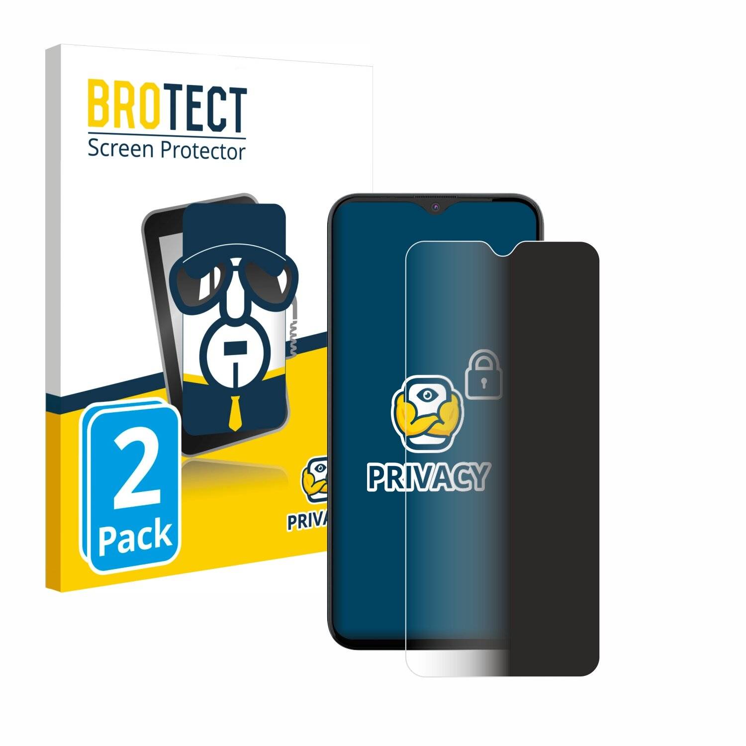 2x BROTECT Privacy Blickschutzfolie für Gigaset GS5 PRO