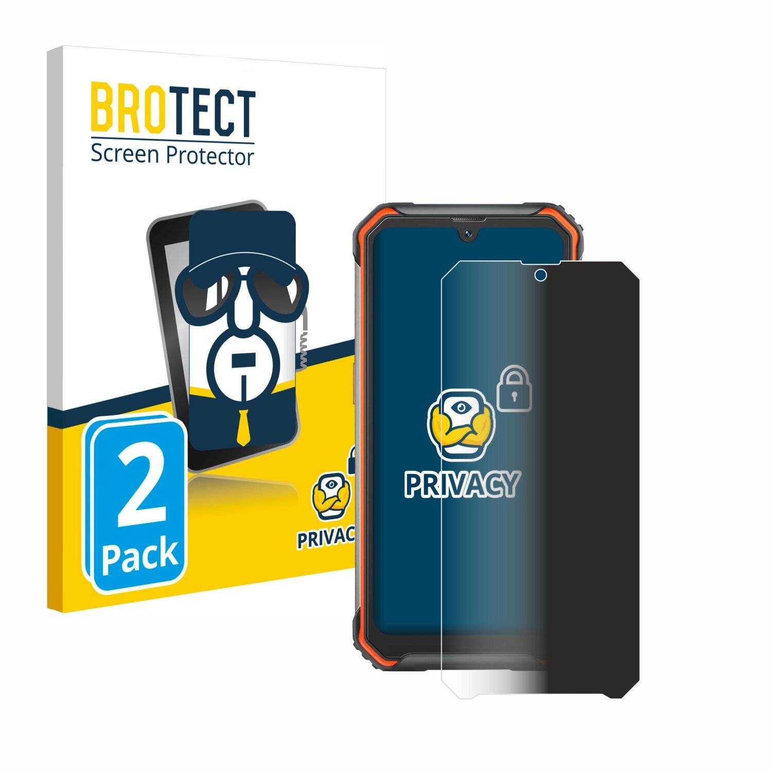 2x BROTECT Privacy Blickschutzfolie für Blackview