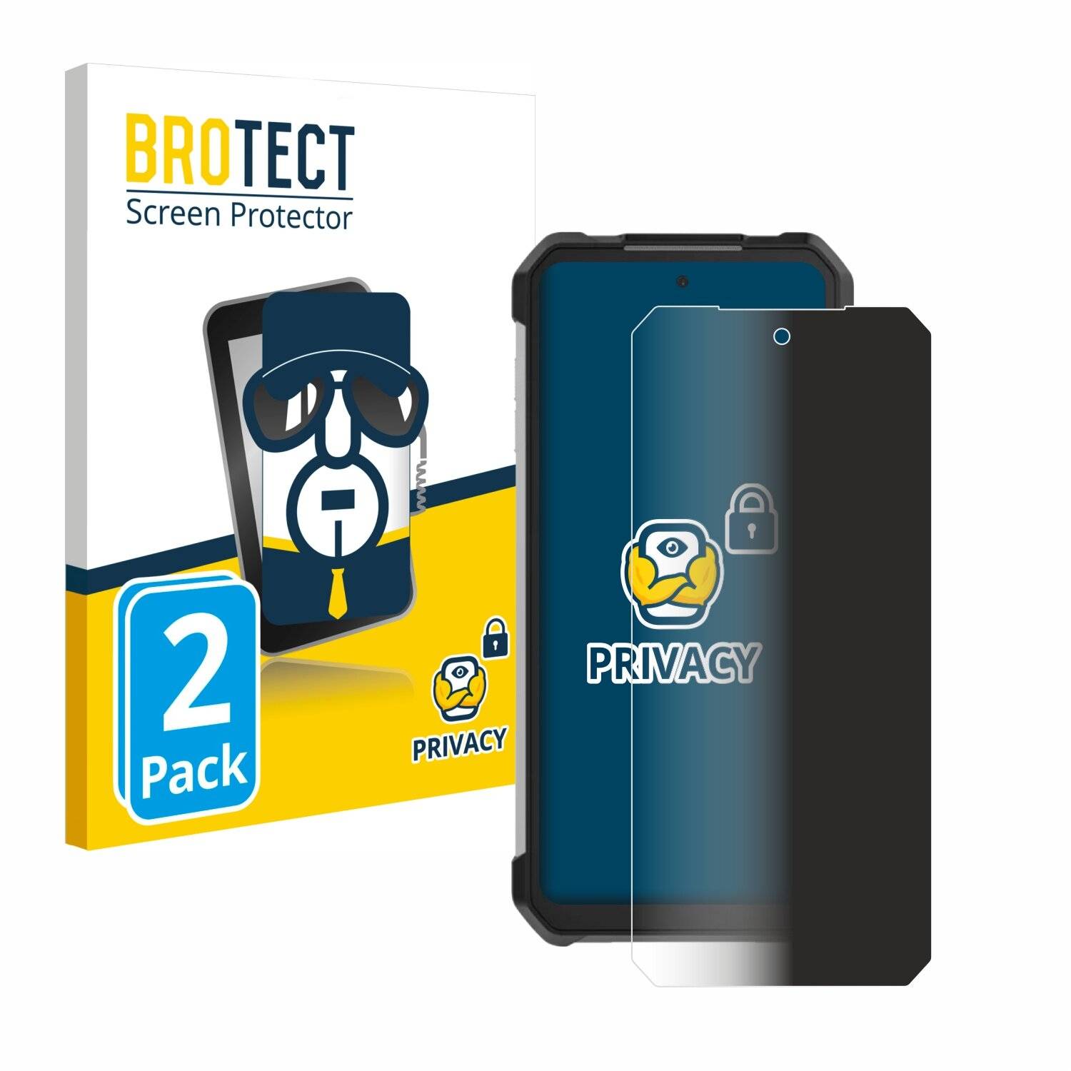 2x BROTECT Privacy Blickschutzfolie für Unihertz Tank 3