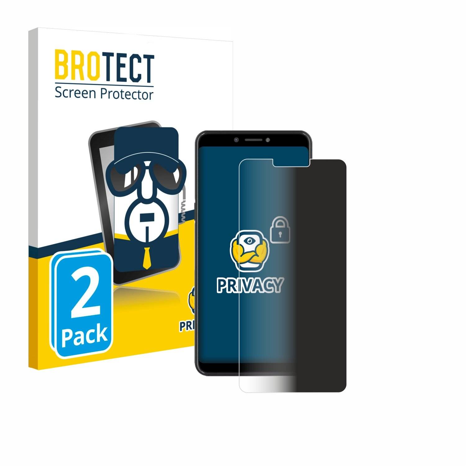 2x BROTECT Privacy Blickschutzfolie für Itel