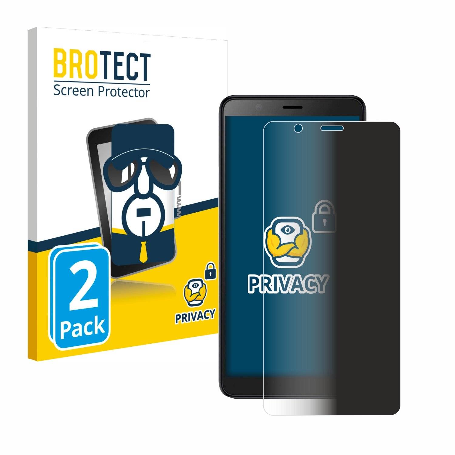 2x BROTECT Privacy Blickschutzfolie für ZTE Blade