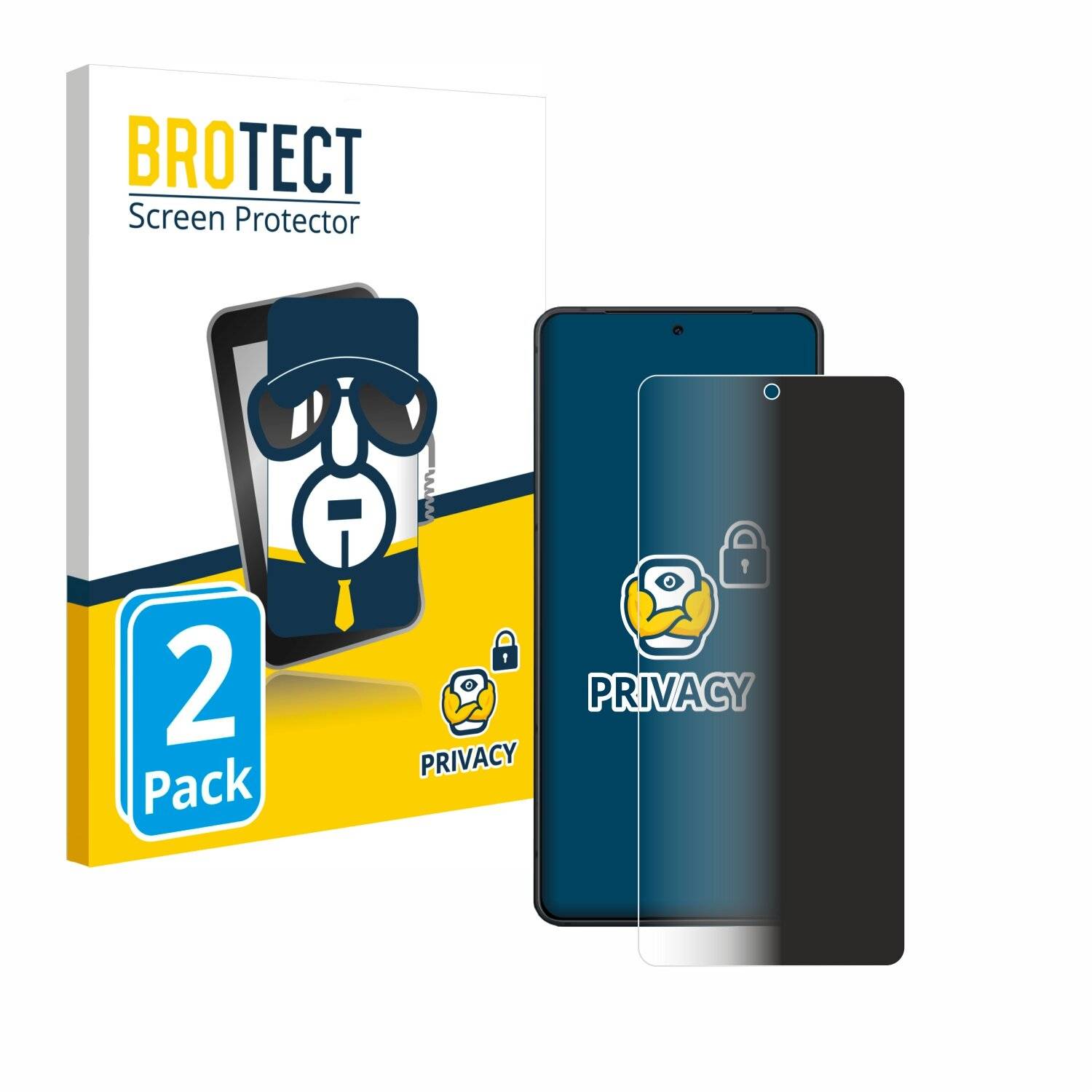2x BROTECT Privacy Blickschutzfolie für ASUS ZenFone 11