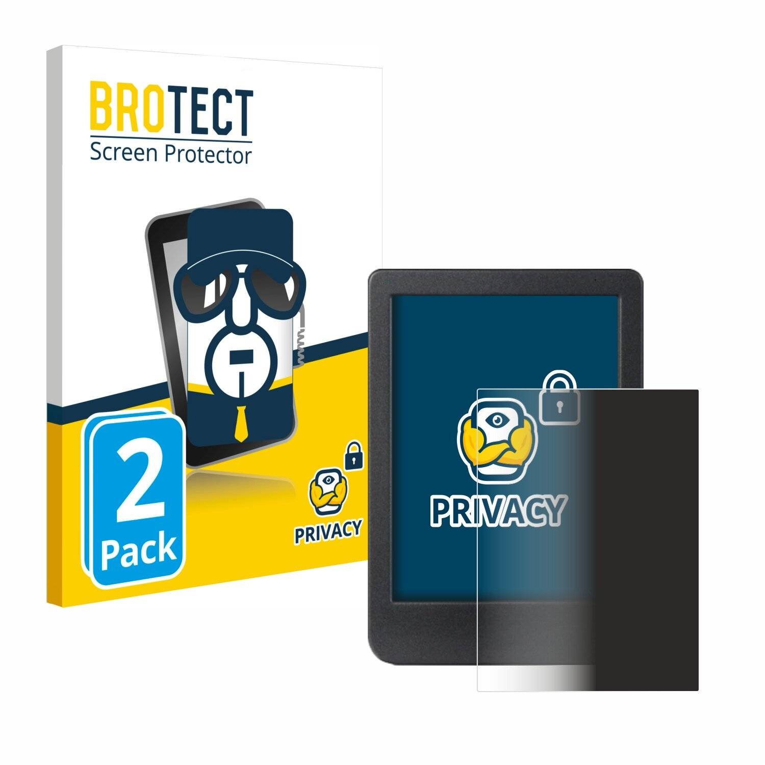 2x BROTECT Privacy Blickschutzfolie für Kobo Clara