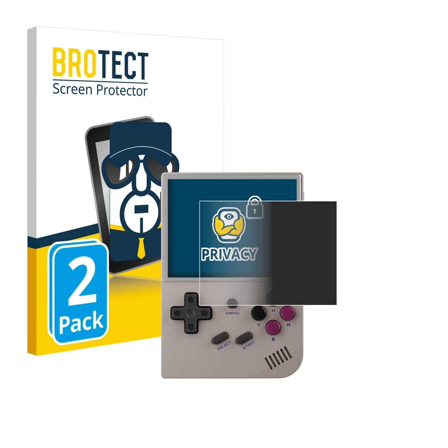 2x BROTECT Privacy Blickschutzfolie für Anbernic RG35XX