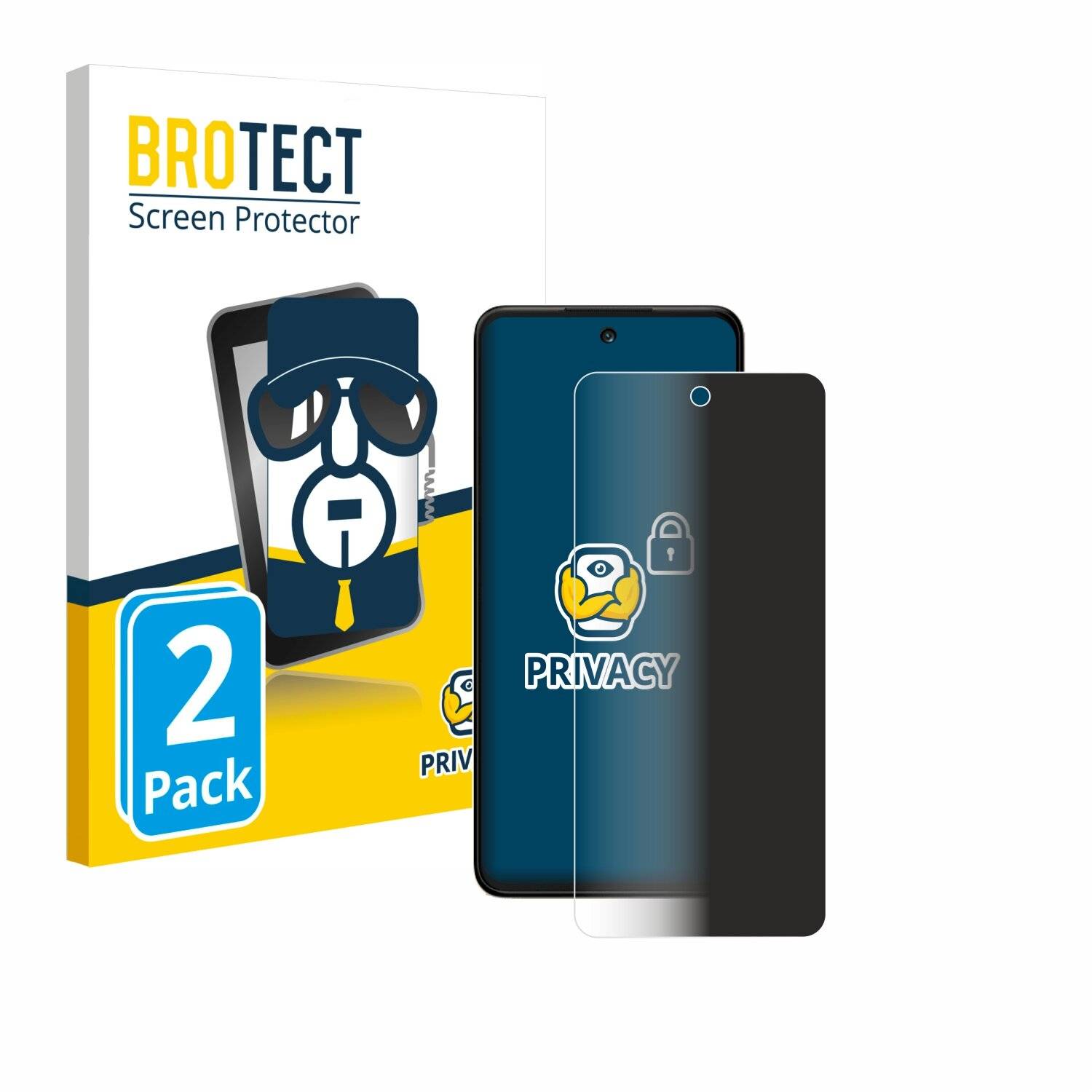 2x BROTECT Privacy Blickschutzfolie für ZTE Blade V60