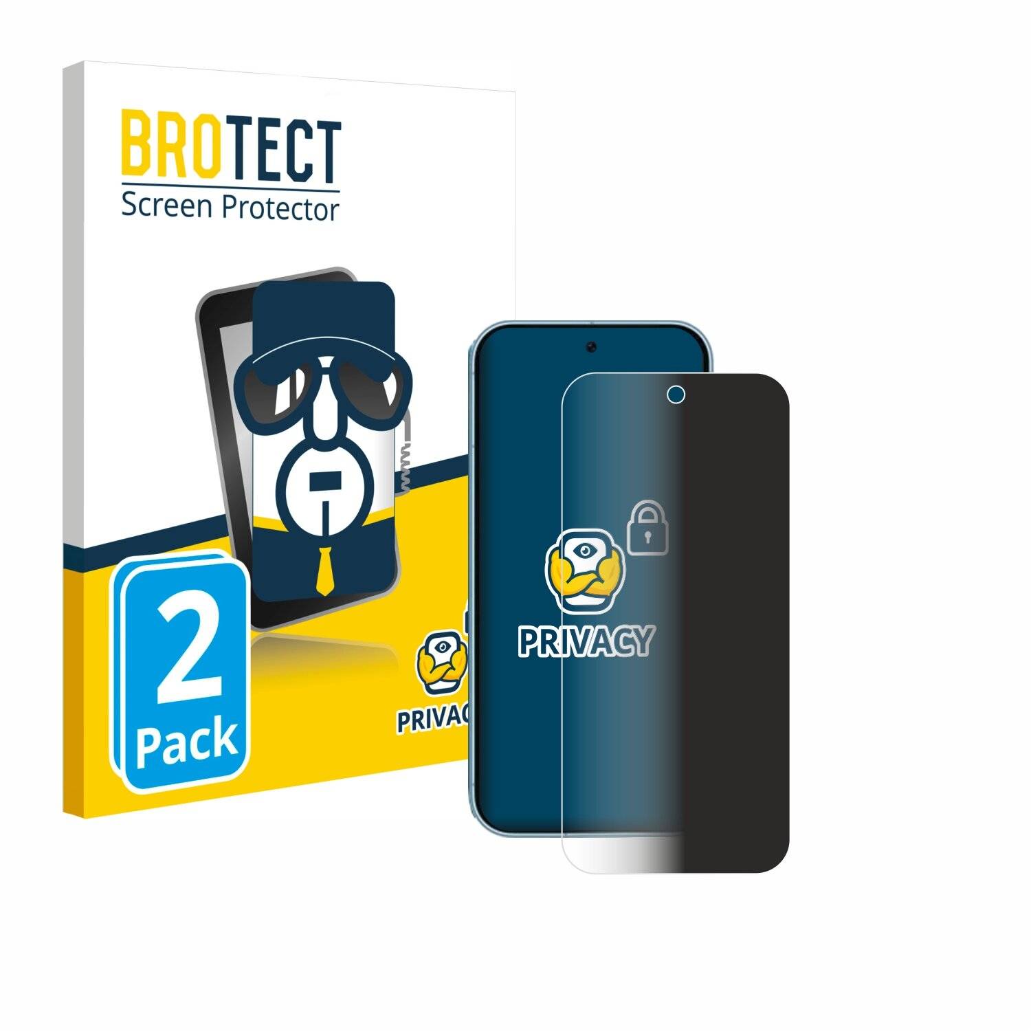 2x BROTECT Privacy Blickschutzfolie für Google Pixel