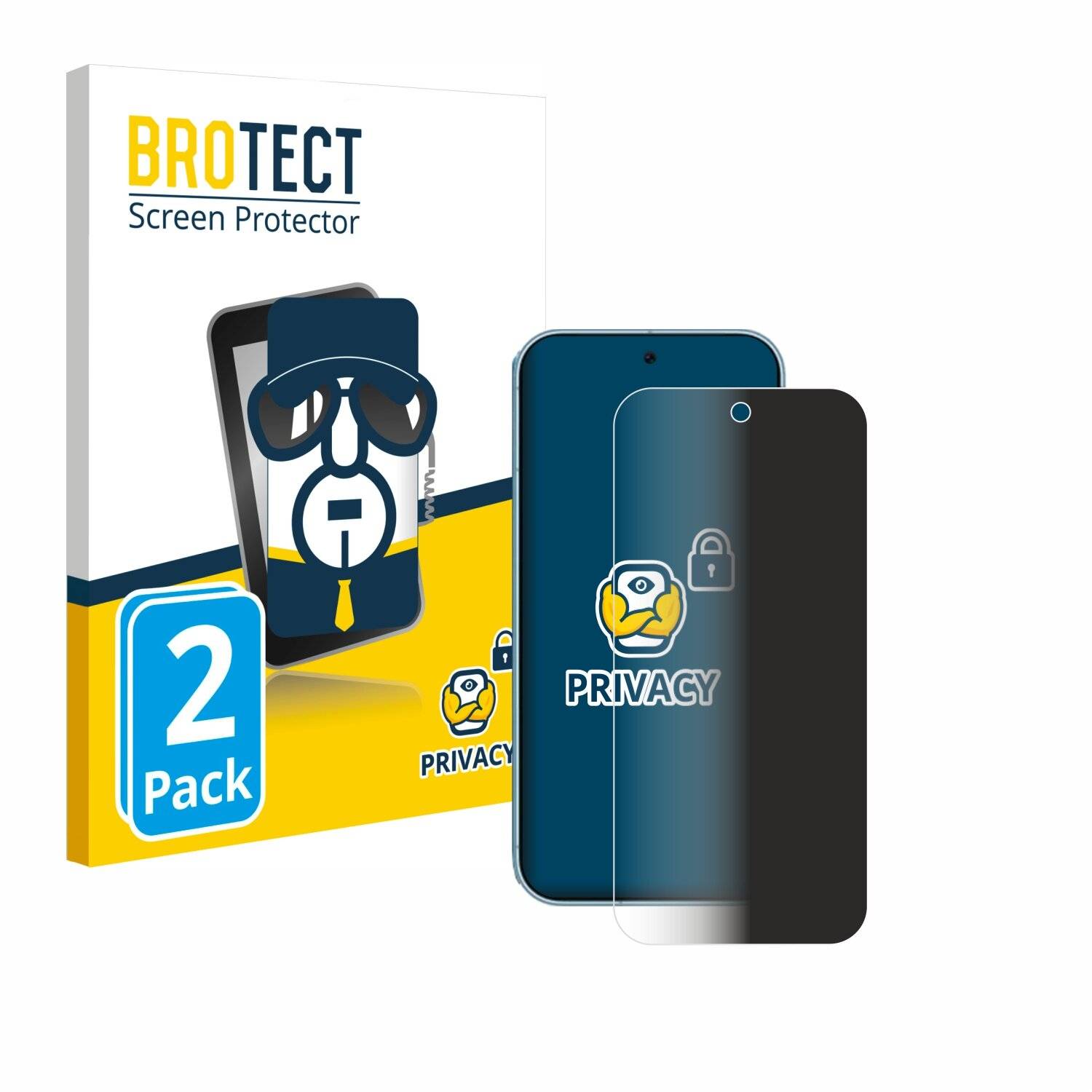 2x BROTECT Privacy Blickschutzfolie für Google Pixel 9