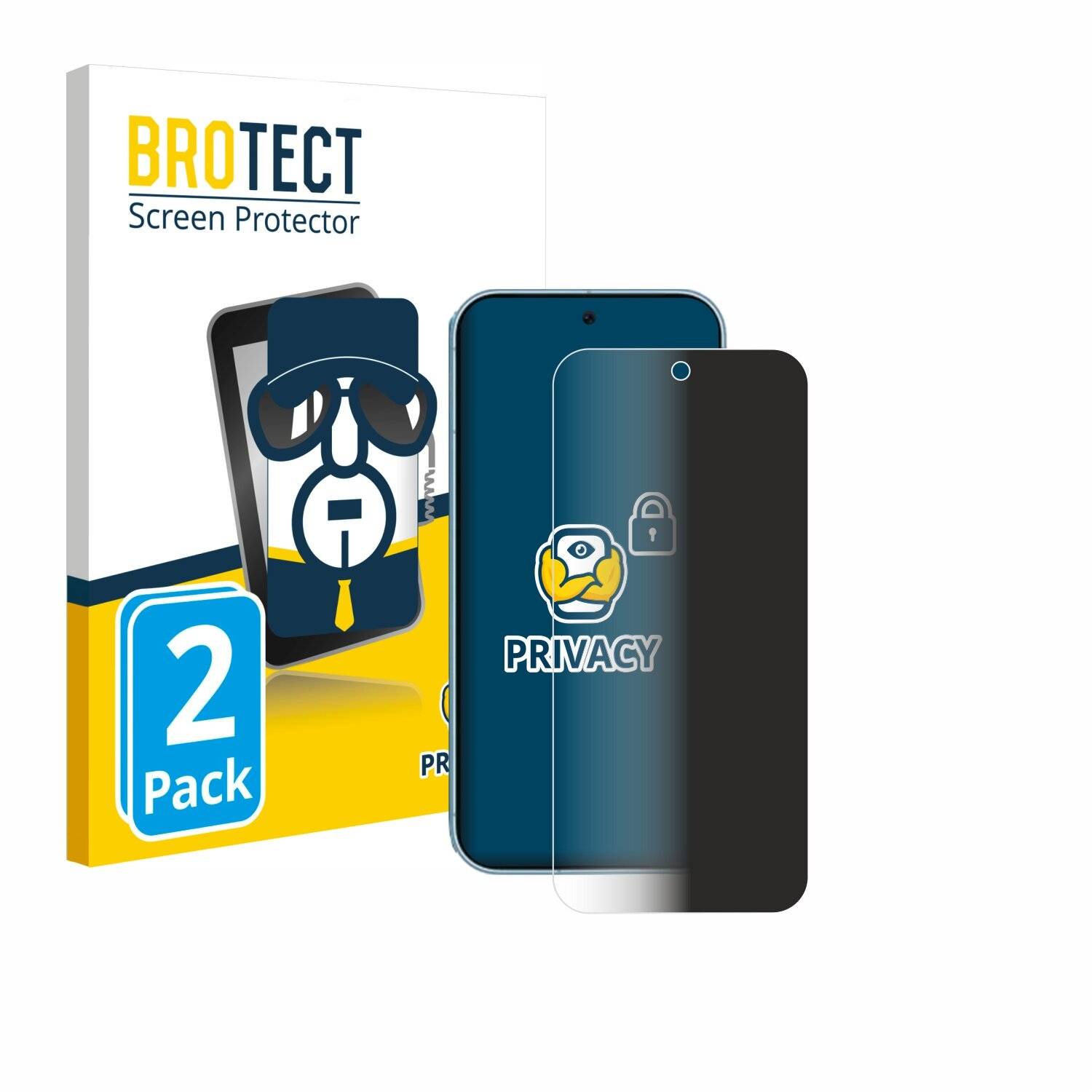 2x BROTECT Privacy Blickschutzfolie für Google Pixel 9 Pro