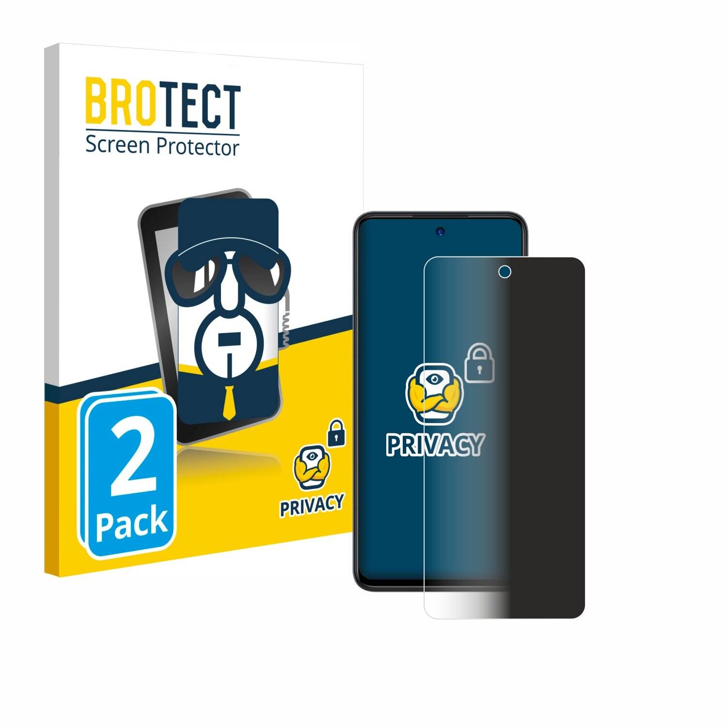 2x BROTECT Privacy Blickschutzfolie für ZTE Blade A75