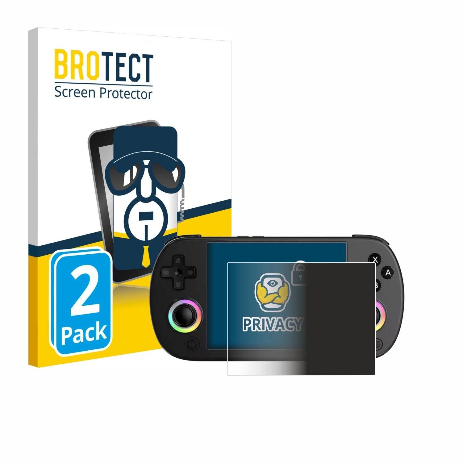 2x BROTECT Privacy Blickschutzfolie für Anbernic RG40XX