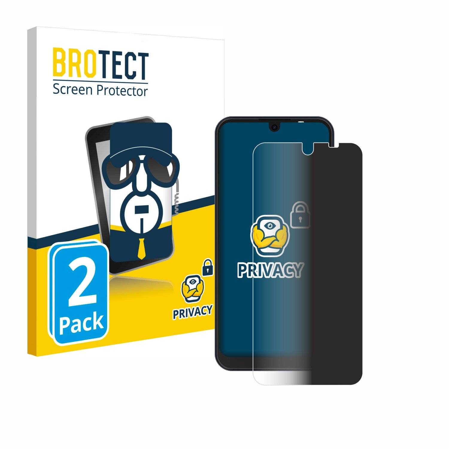 2x BROTECT Privacy Blickschutzfolie für Tecno Pop