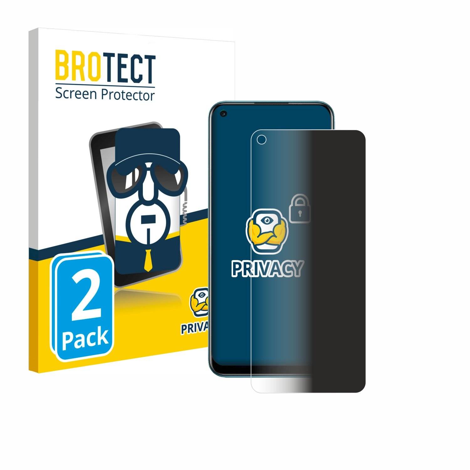 2x BROTECT Privacy Blickschutzfolie für realme
