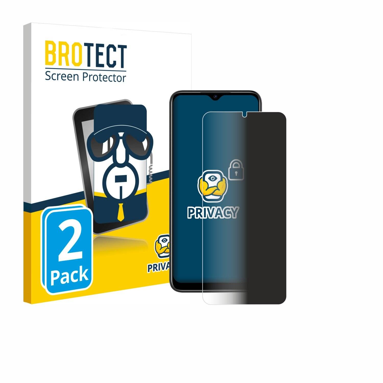 2x BROTECT Privacy Blickschutzfolie für Doogee