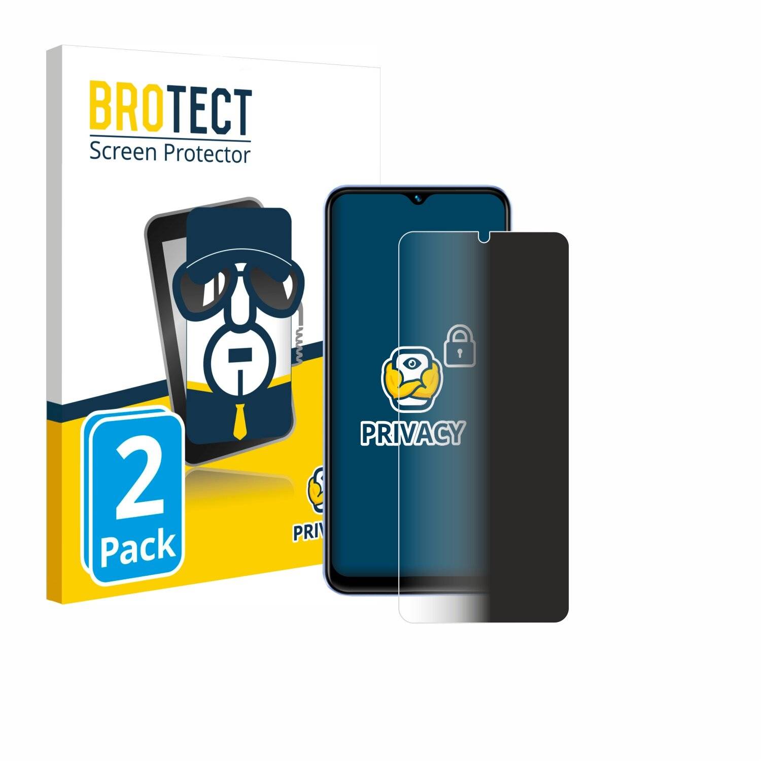 2x BROTECT Privacy Blickschutzfolie für Vivo
