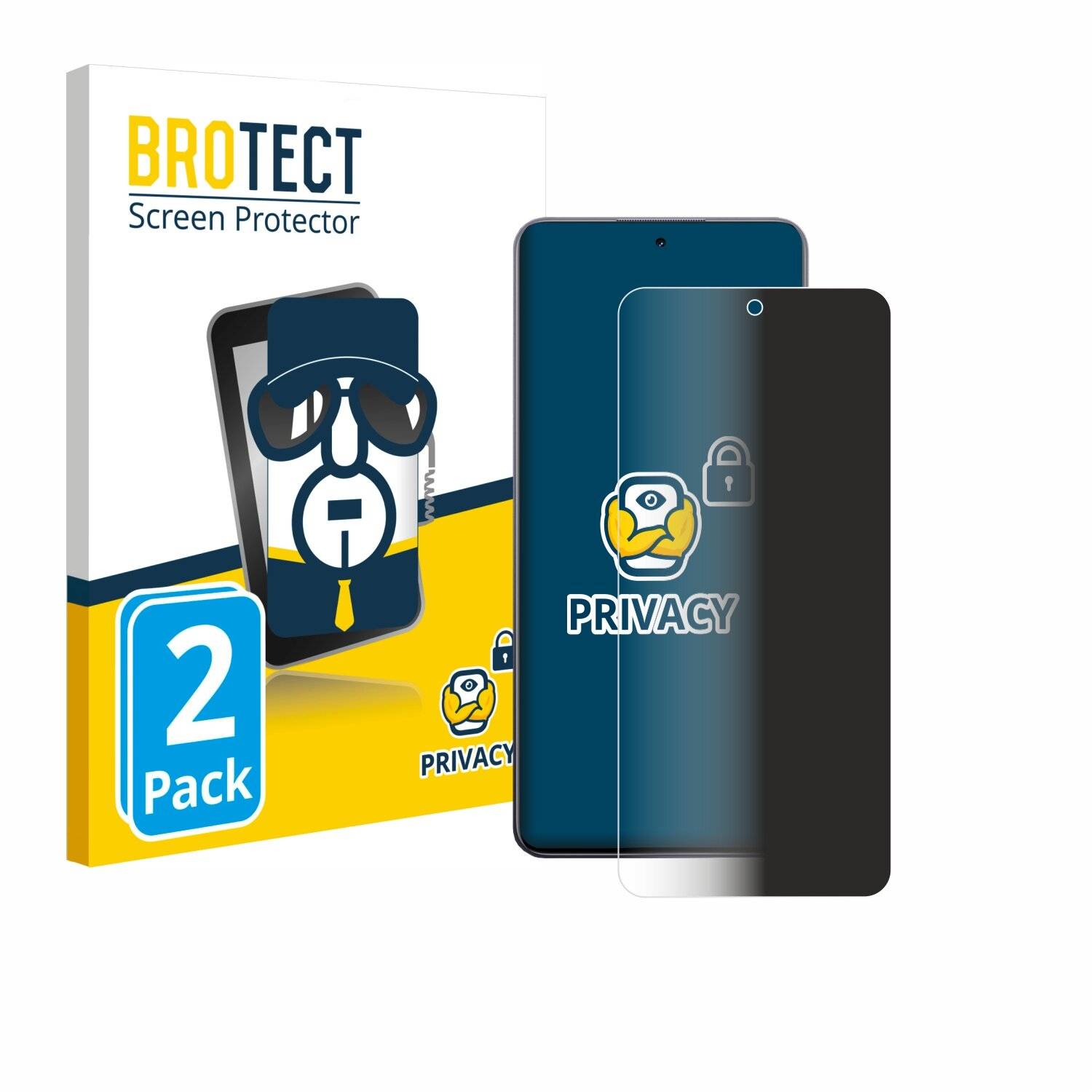 2x BROTECT Privacy Blickschutzfolie für realme 13