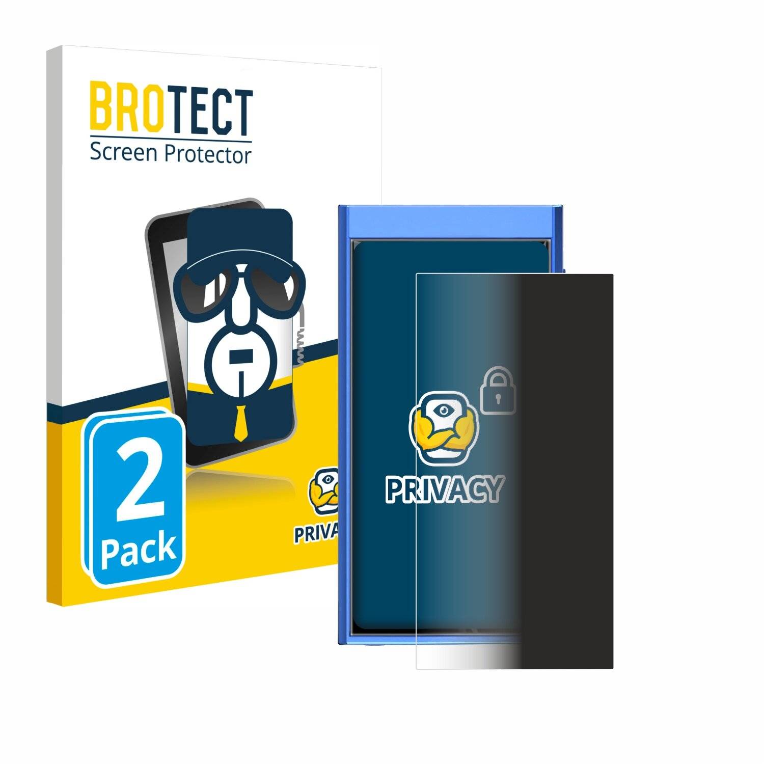 2x BROTECT Privacy Blickschutzfolie für Hiby Digital
