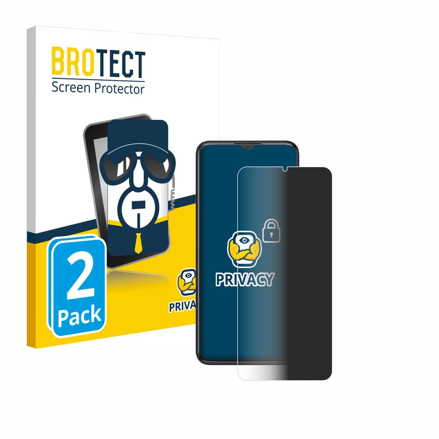 2x BROTECT Privacy Blickschutzfolie für ZTE Blade