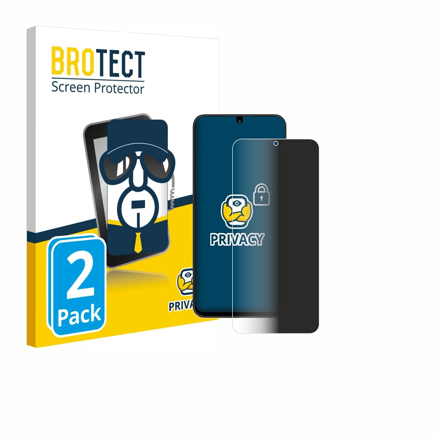 2x BROTECT Privacy Blickschutzfolie für ZTE Blade