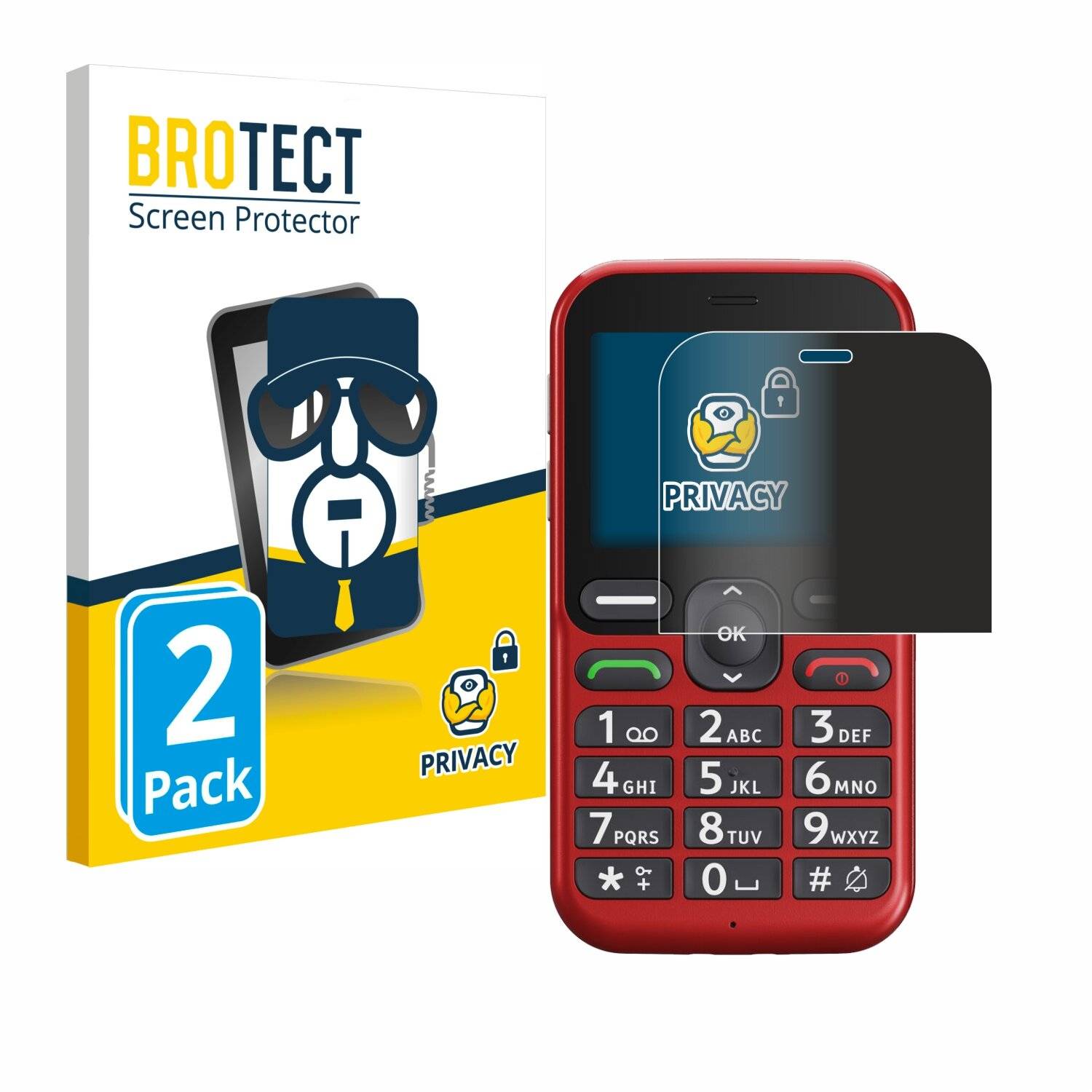 2x BROTECT Privacy Blickschutzfolie für Doro Leva