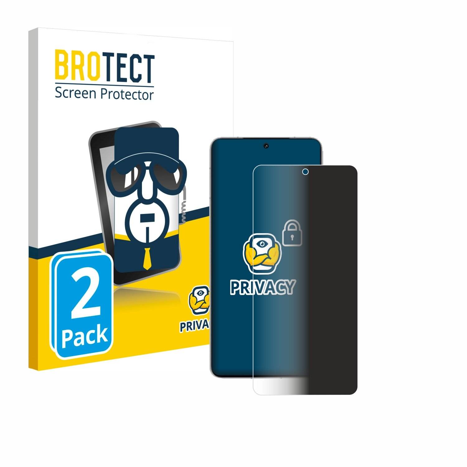 2x BROTECT Privacy Blickschutzfolie für Vivo iQOO