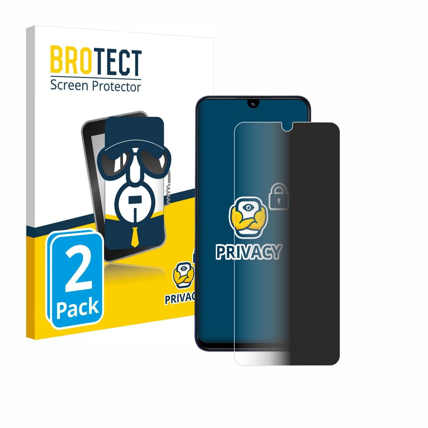 2x BROTECT Privacy Blickschutzfolie für Xiaomi Redmi