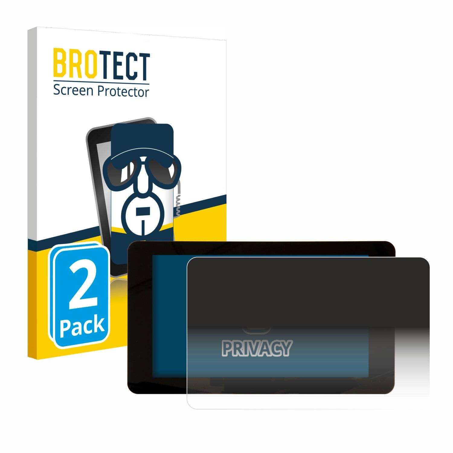 2x BROTECT Privacy Blickschutzfolie für Raspberry Pi Touchscreen 2