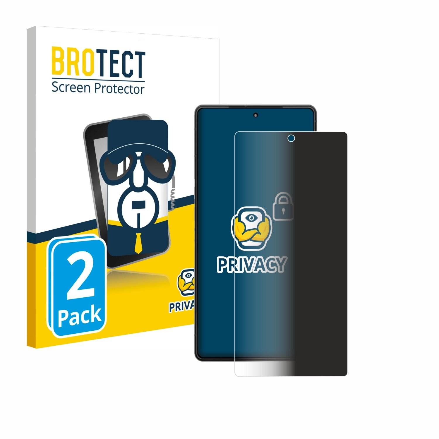 2x BROTECT Privacy Blickschutzfolie für Sharp Aquos R9