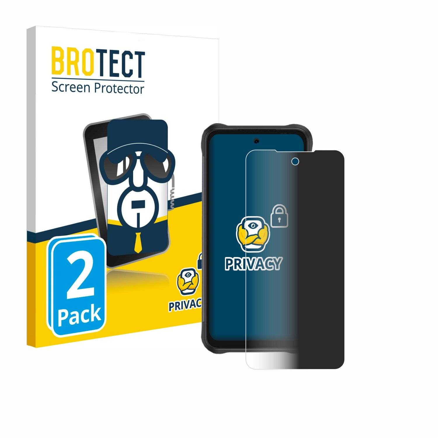 2x BROTECT Privacy Blickschutzfolie für Umidigi Bison GT2