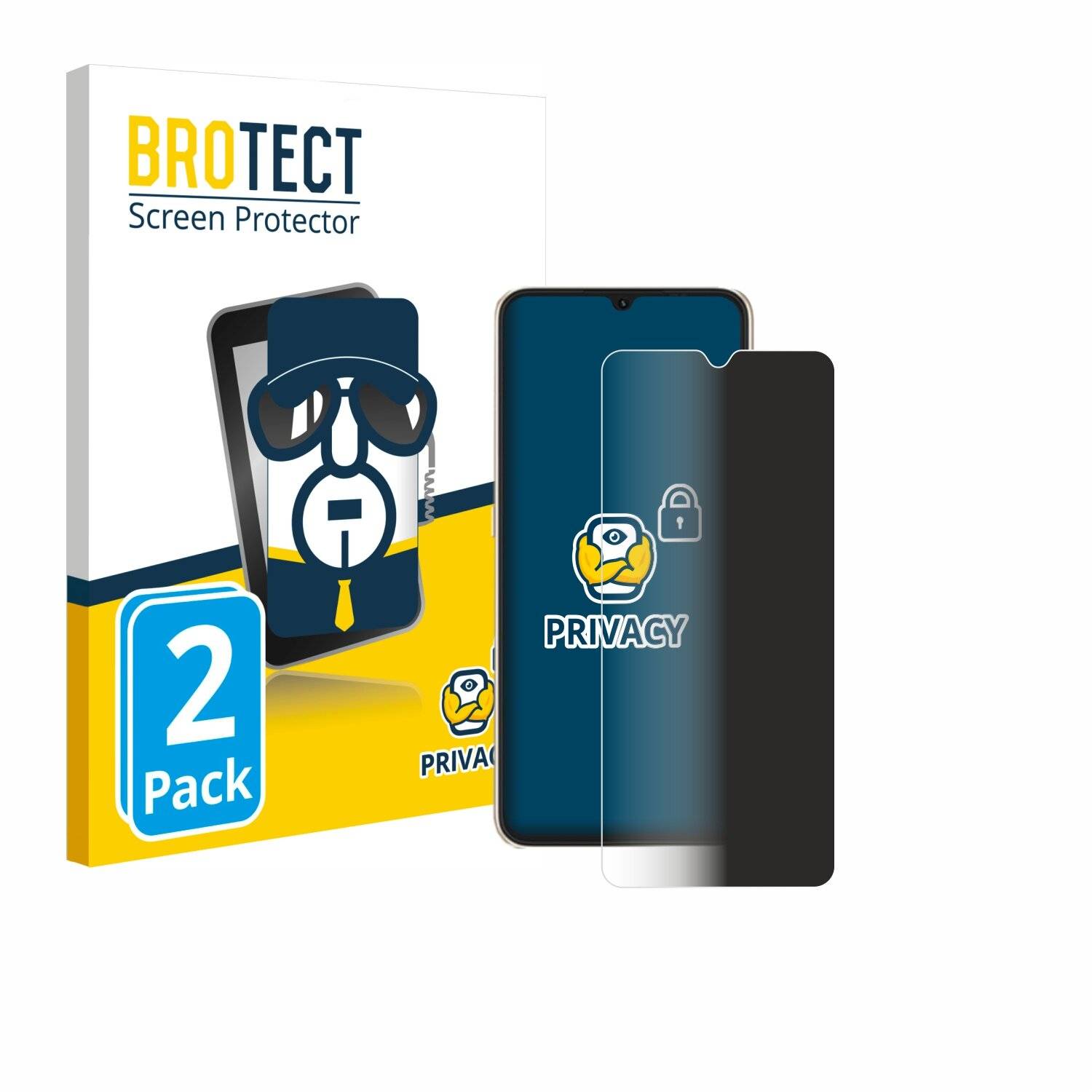 2x BROTECT Privacy Blickschutzfolie für Umidigi Power