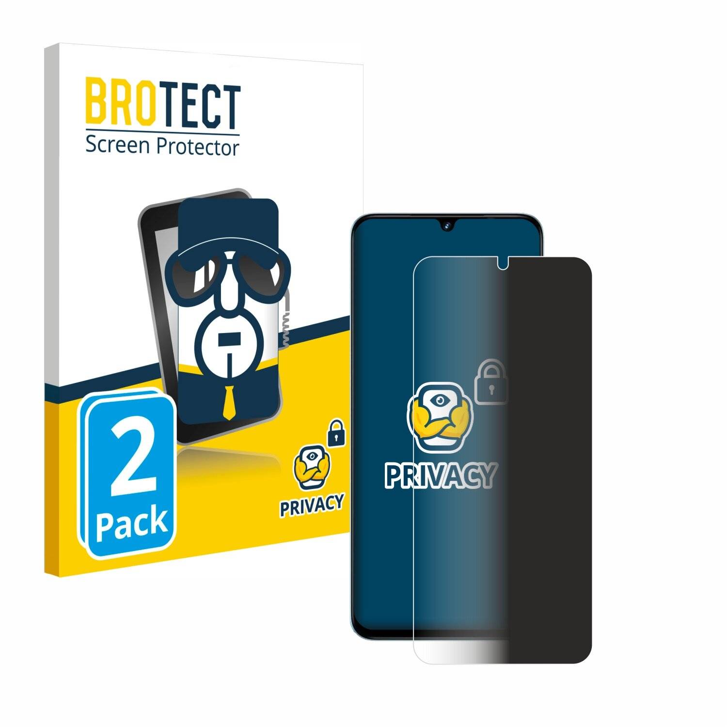 2x BROTECT Privacy Blickschutzfolie für Umidigi