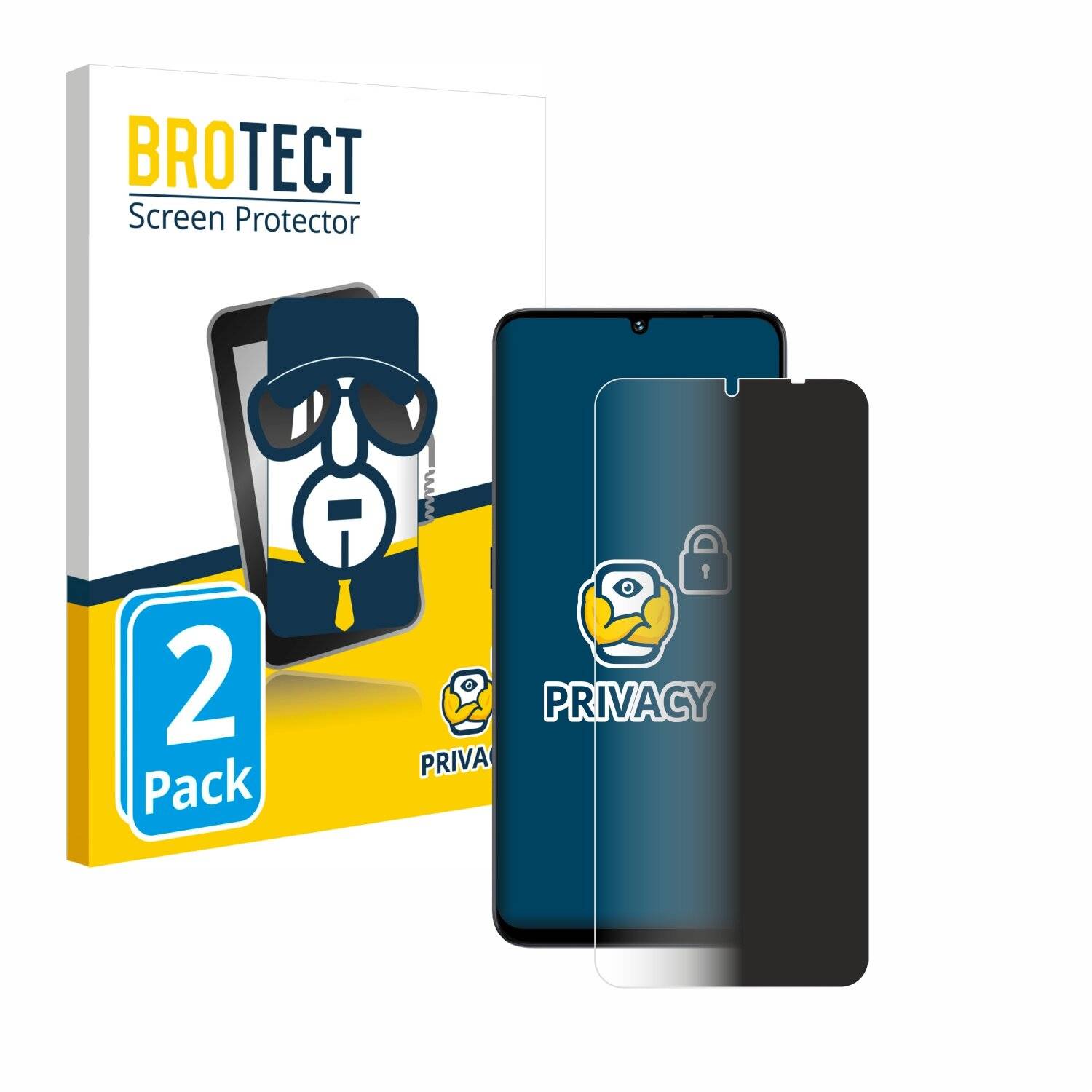2x BROTECT Privacy Blickschutzfolie für Umidigi G9