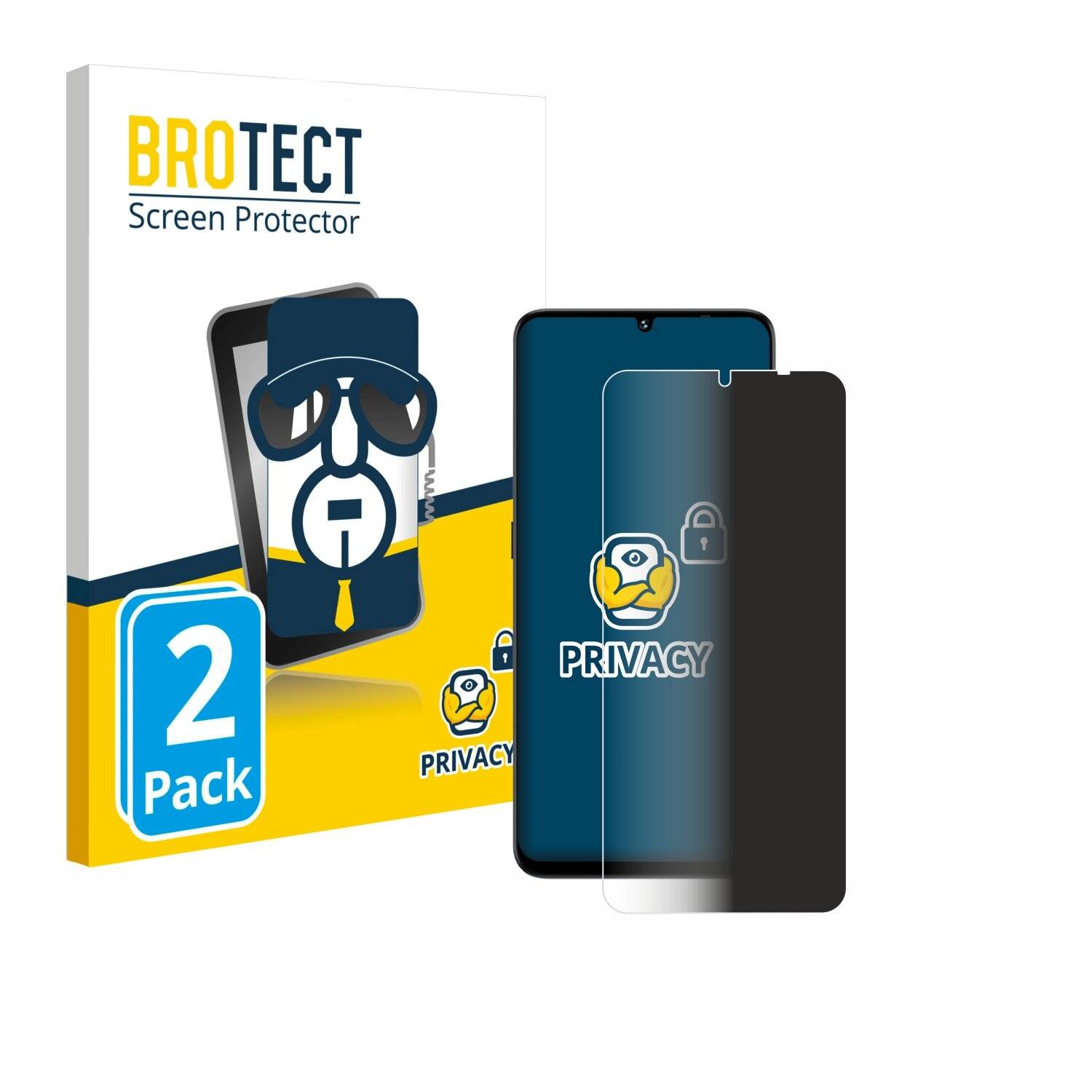 2x BROTECT Privacy Blickschutzfolie für Umidigi G9