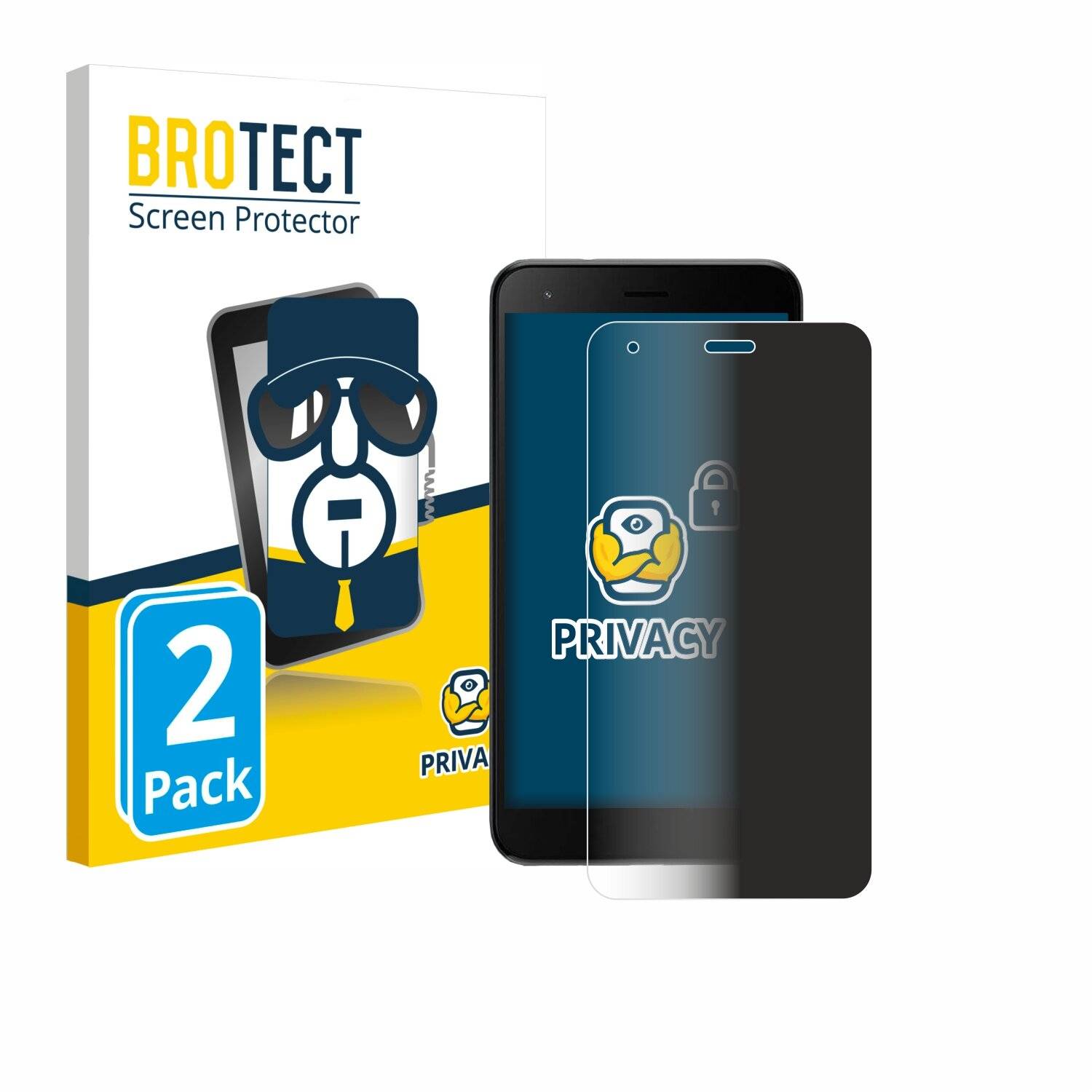 2x BROTECT Privacy Blickschutzfolie für ZTE Blade A35