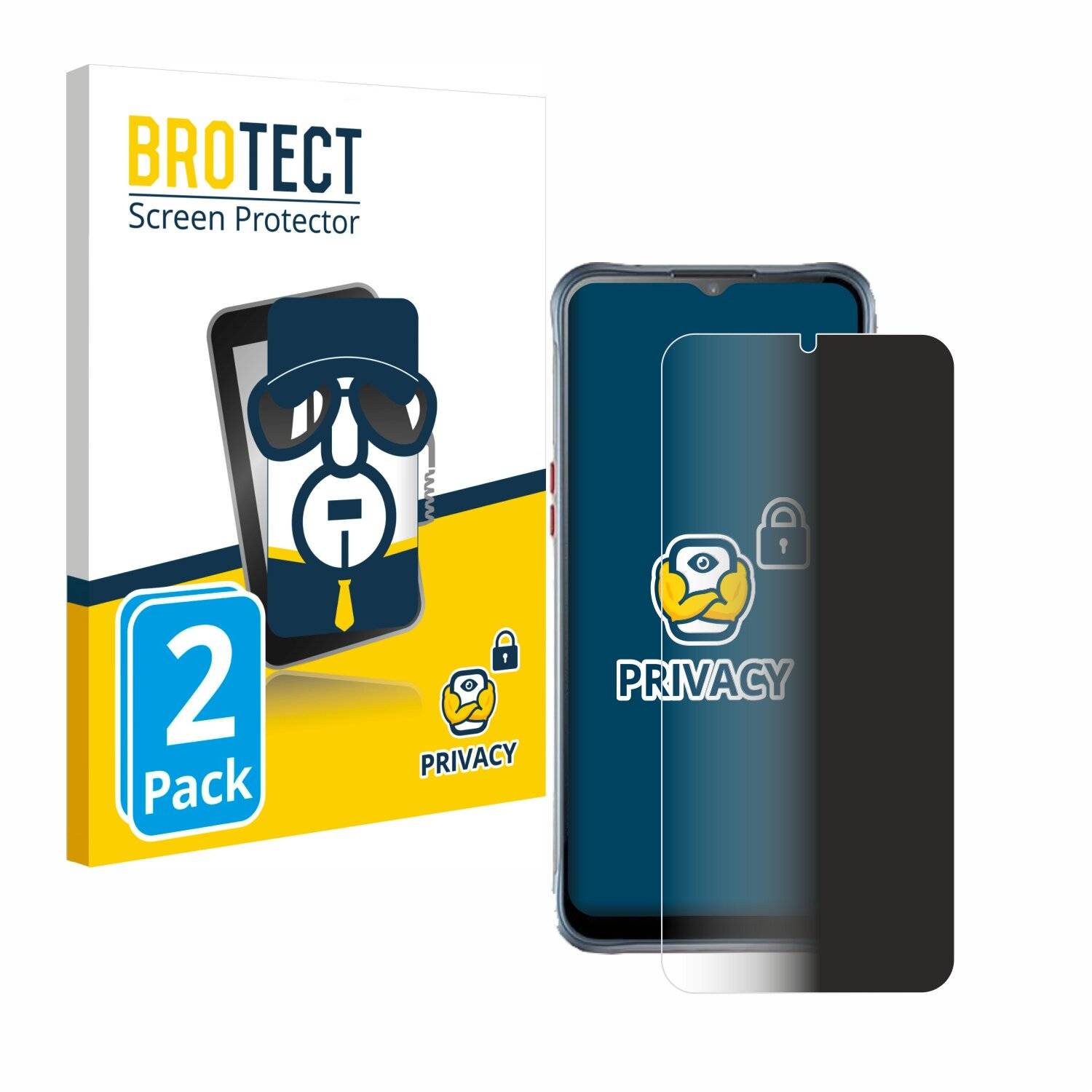 2x BROTECT Privacy Blickschutzfolie für Unihertz TickTock