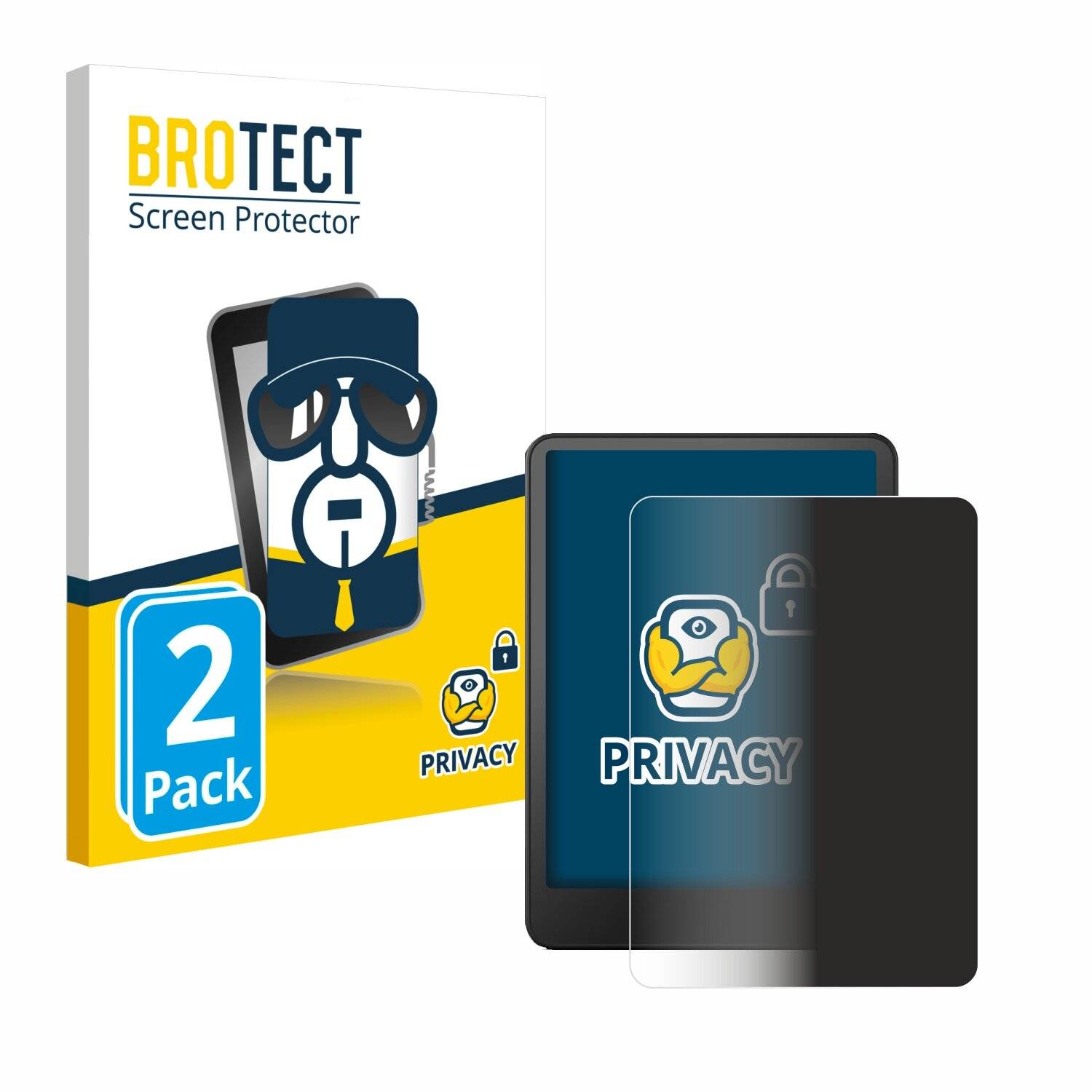 2x BROTECT Privacy Blickschutzfolie für Amazon Kindle Paperwhite 2024 (12.