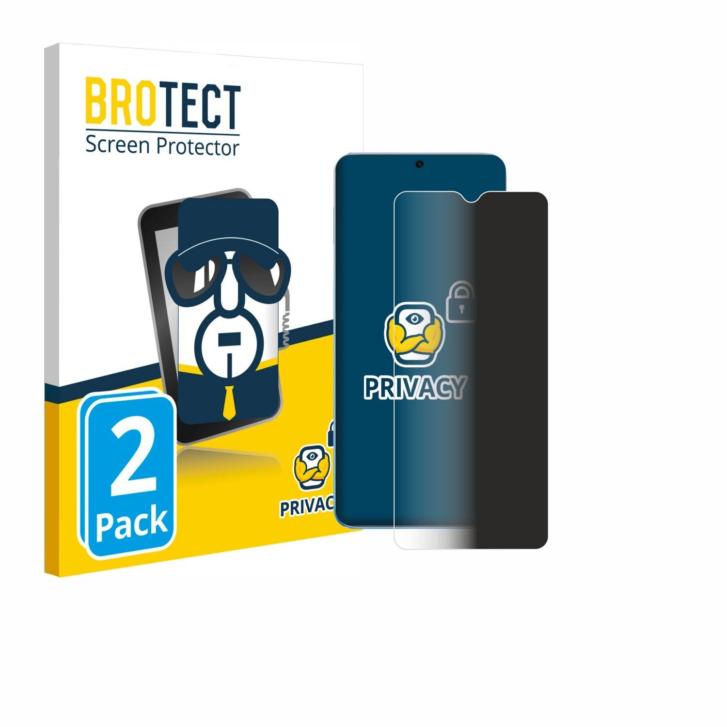 2x BROTECT Privacy Blickschutzfolie für Infinix Hot