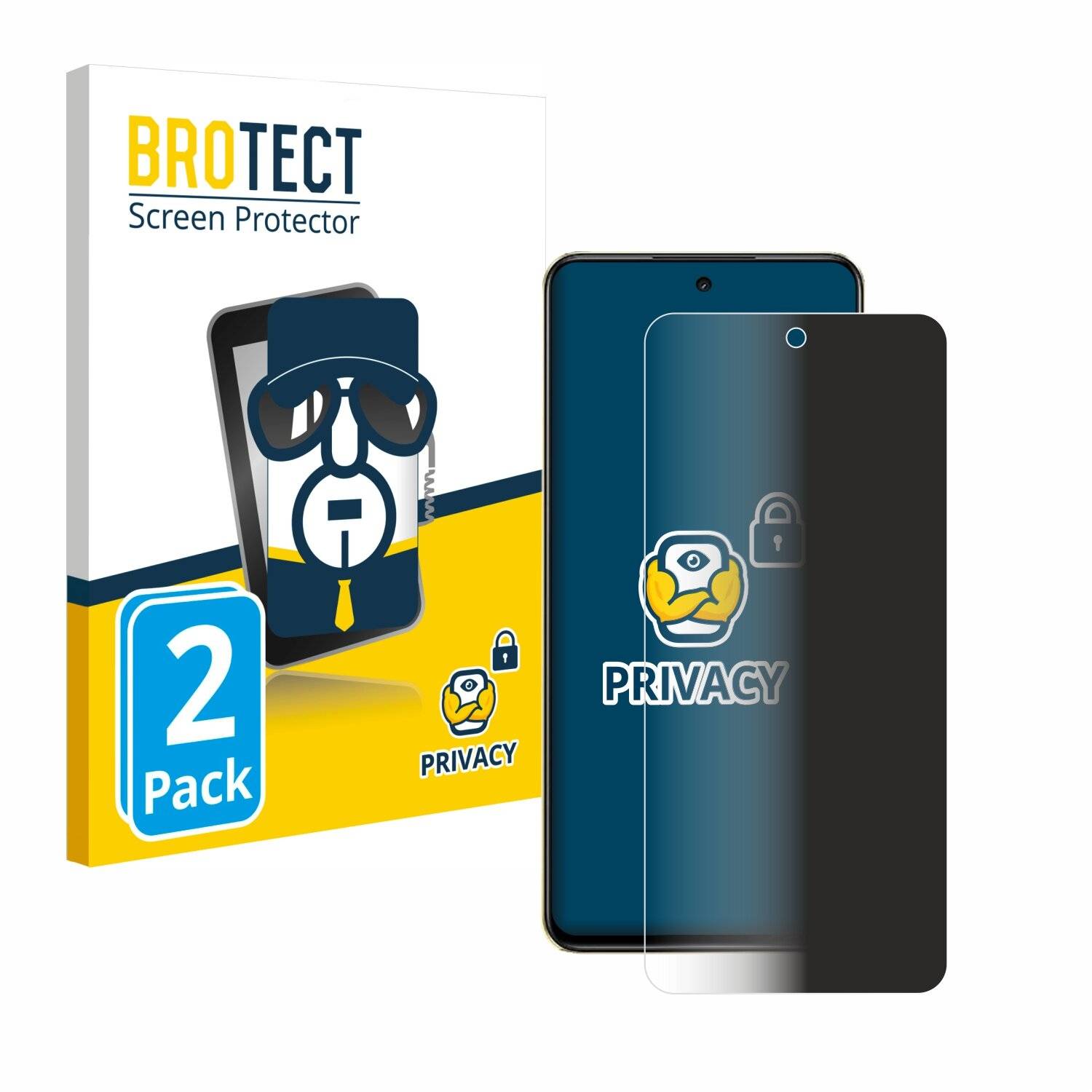 2x BROTECT Privacy Blickschutzfolie für realme