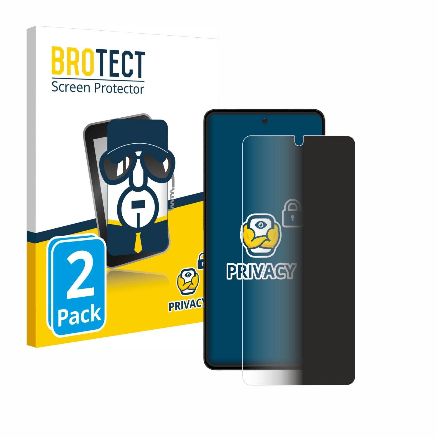 2x BROTECT Privacy Blickschutzfolie für Vivo iQOO