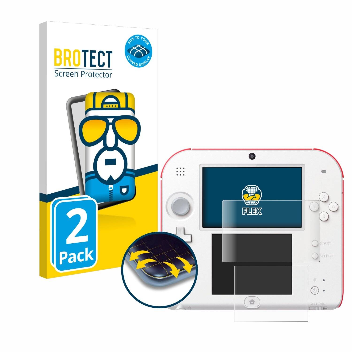 2x BROTECT Flex Full-Screen Folie für Nintendo