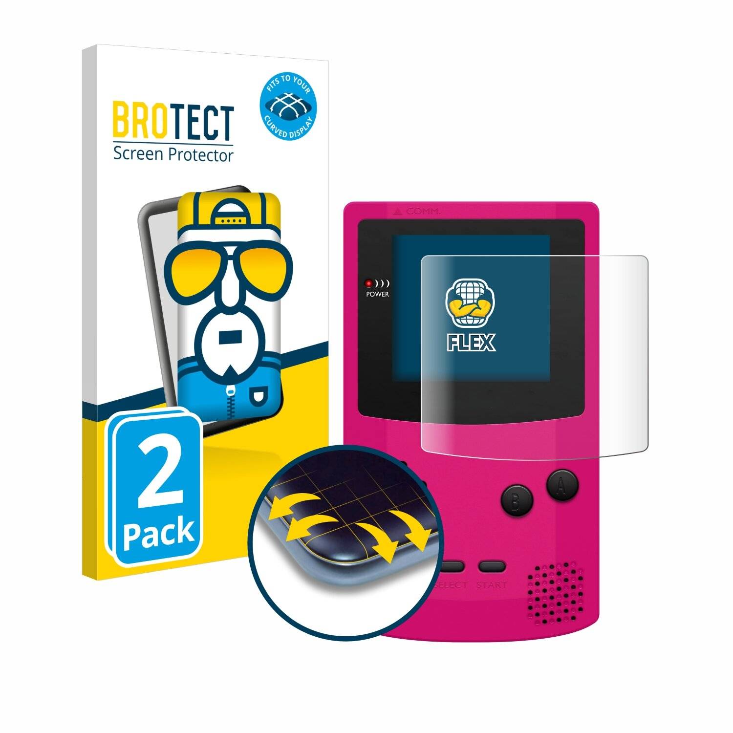 2x BROTECT Flex Full-Screen Folie für Nintendo Gameboy