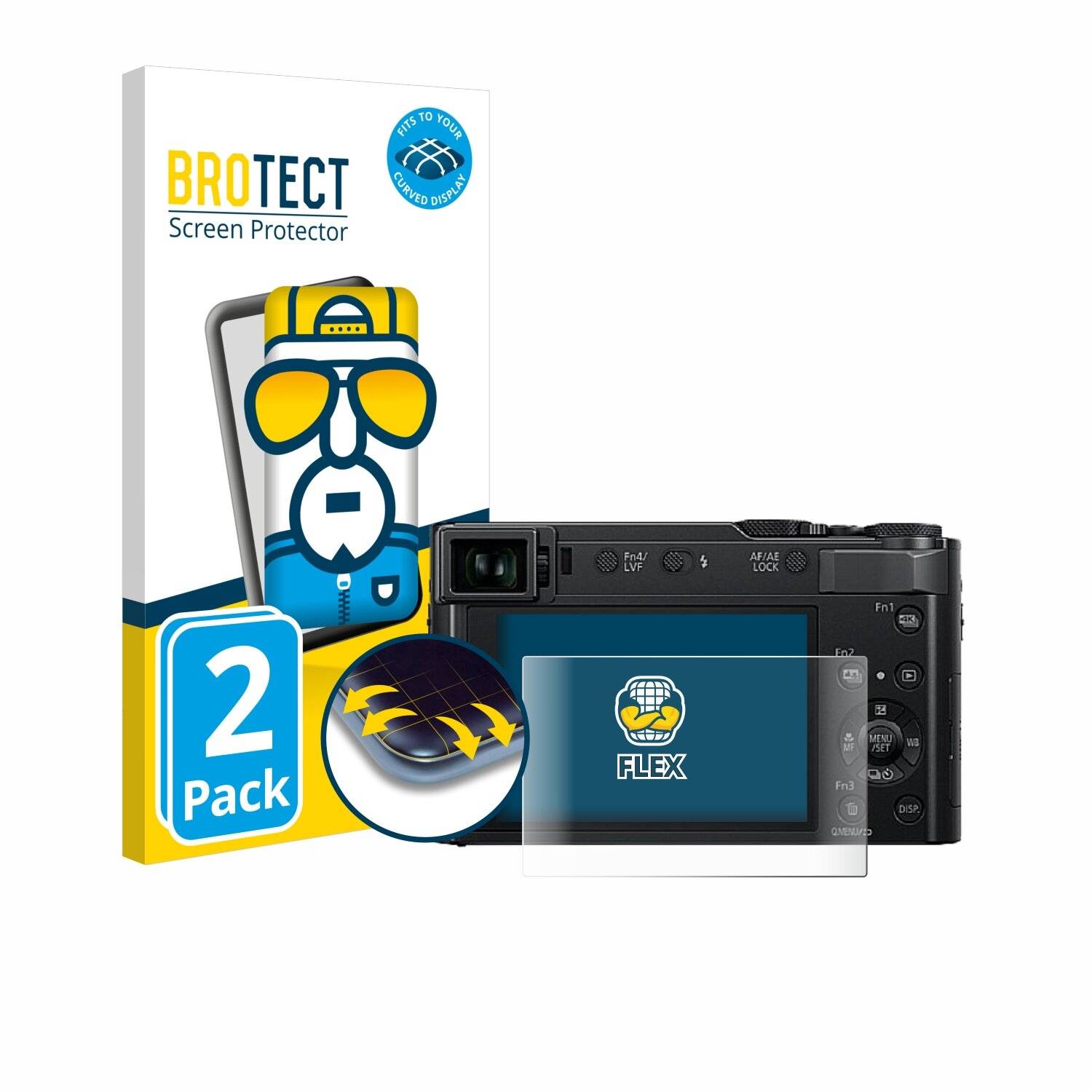 2x BROTECT Flex Full-Screen Folie für Panasonic Lumix