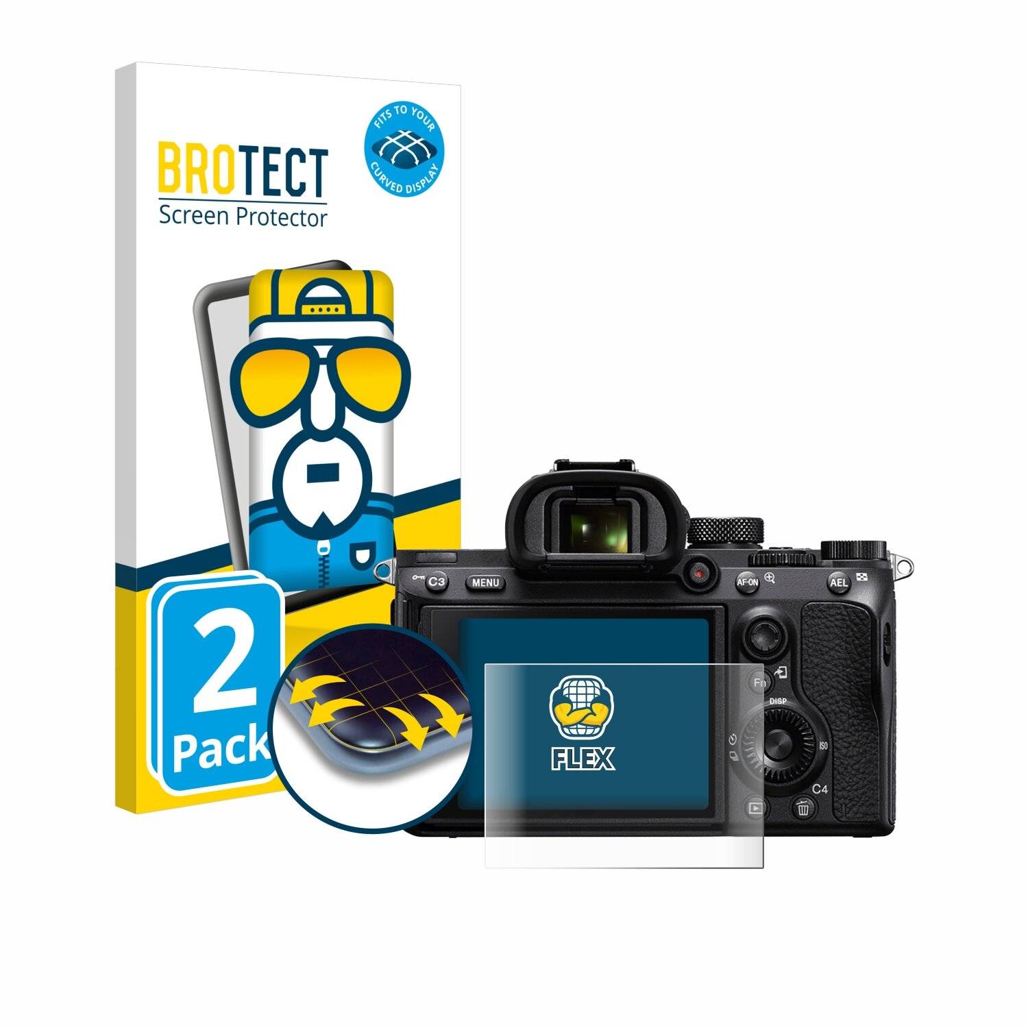 2x BROTECT Flex Full-Screen Folie für Sony Alpha 7 III