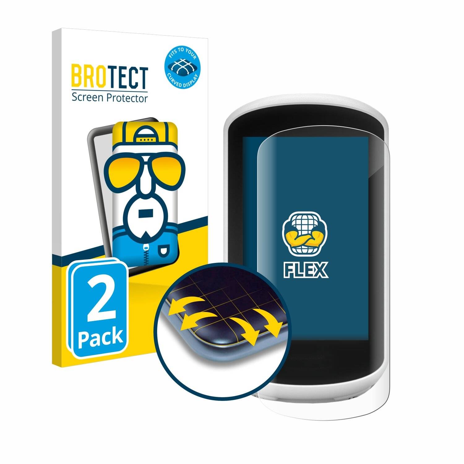 2x BROTECT Flex Full-Screen Folie für Garmin Edge Explore