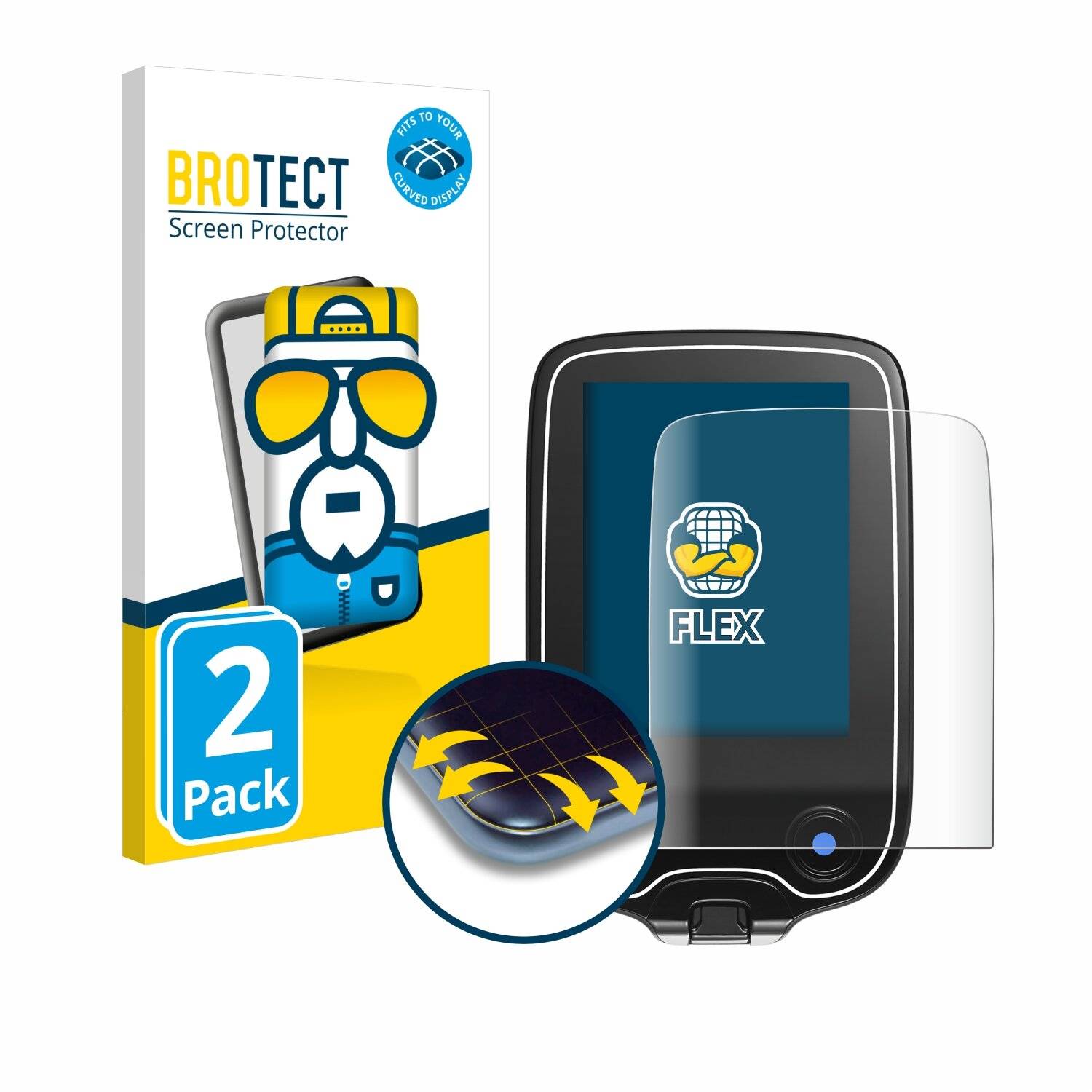 2x BROTECT Flex Full-Screen Folie für Freestyle Libre