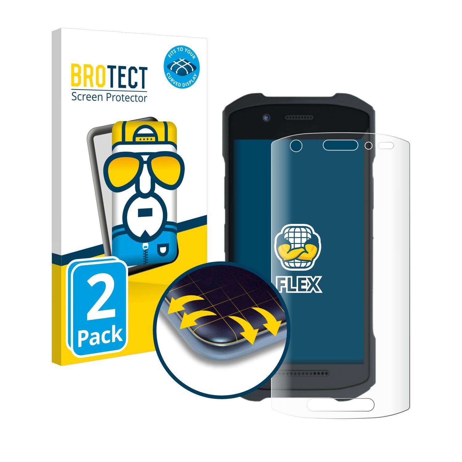 2x BROTECT Flex Full-Screen Folie für Zebra