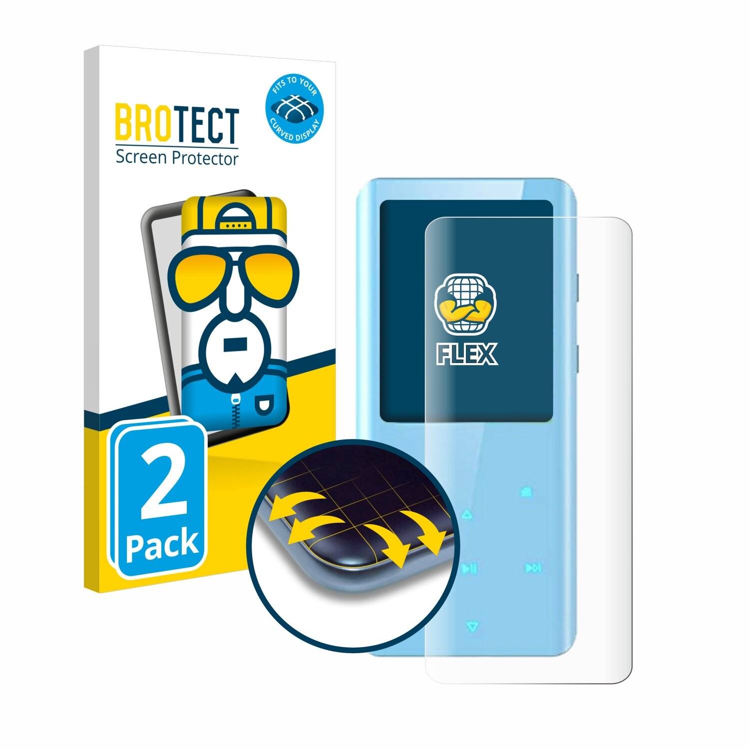 2x BROTECT Flex Full-Screen Folie für AGPtek