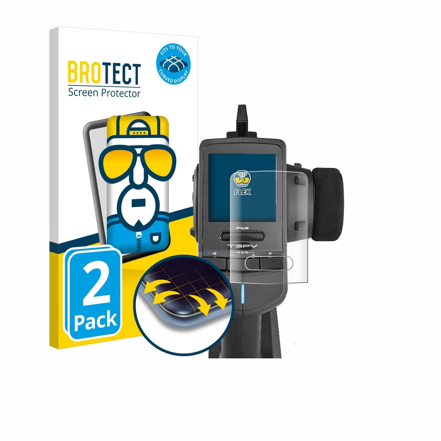2x BROTECT Flex Full-Screen Folie für Futaba