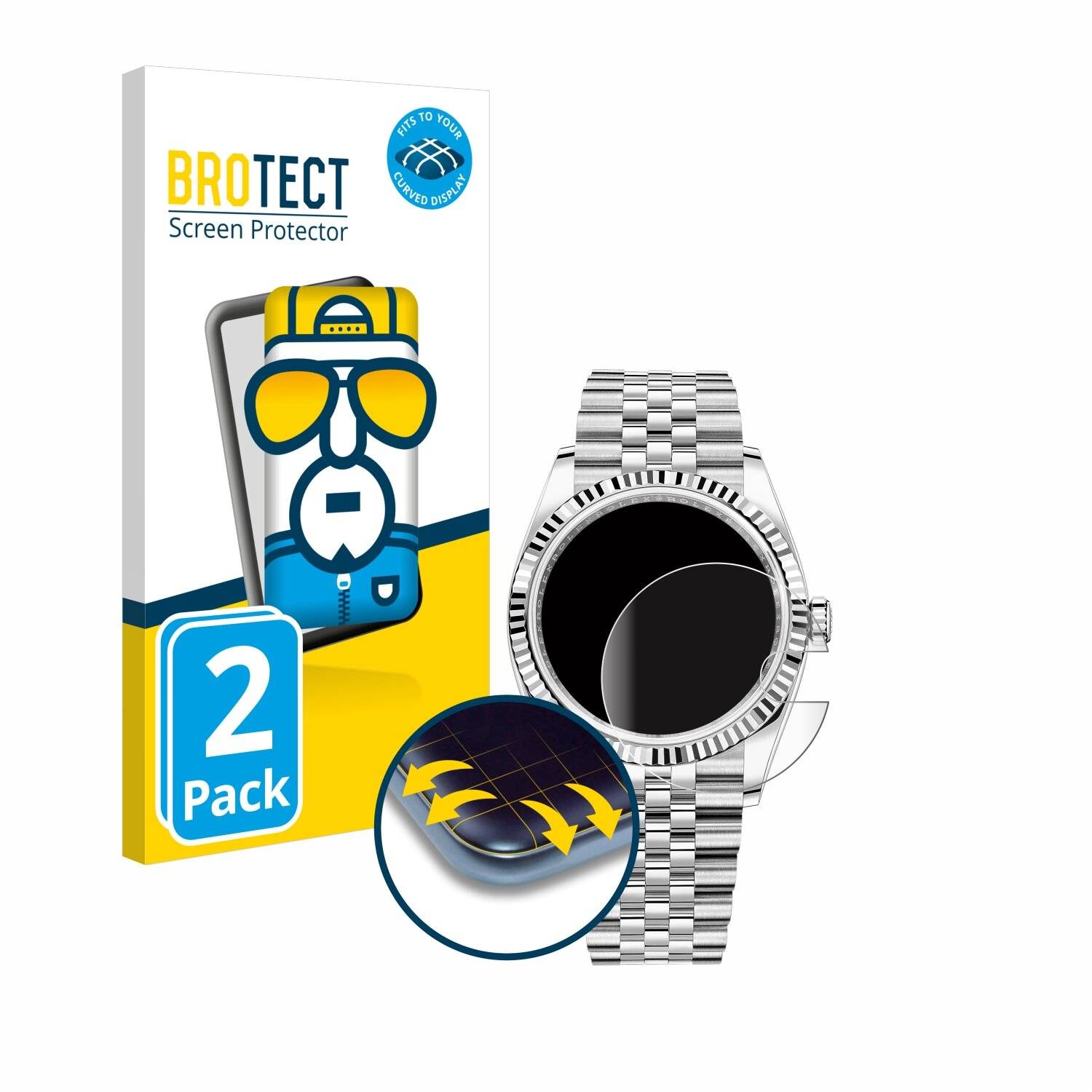 2x BROTECT Flex Full-Screen Folie für Rolex Datejust