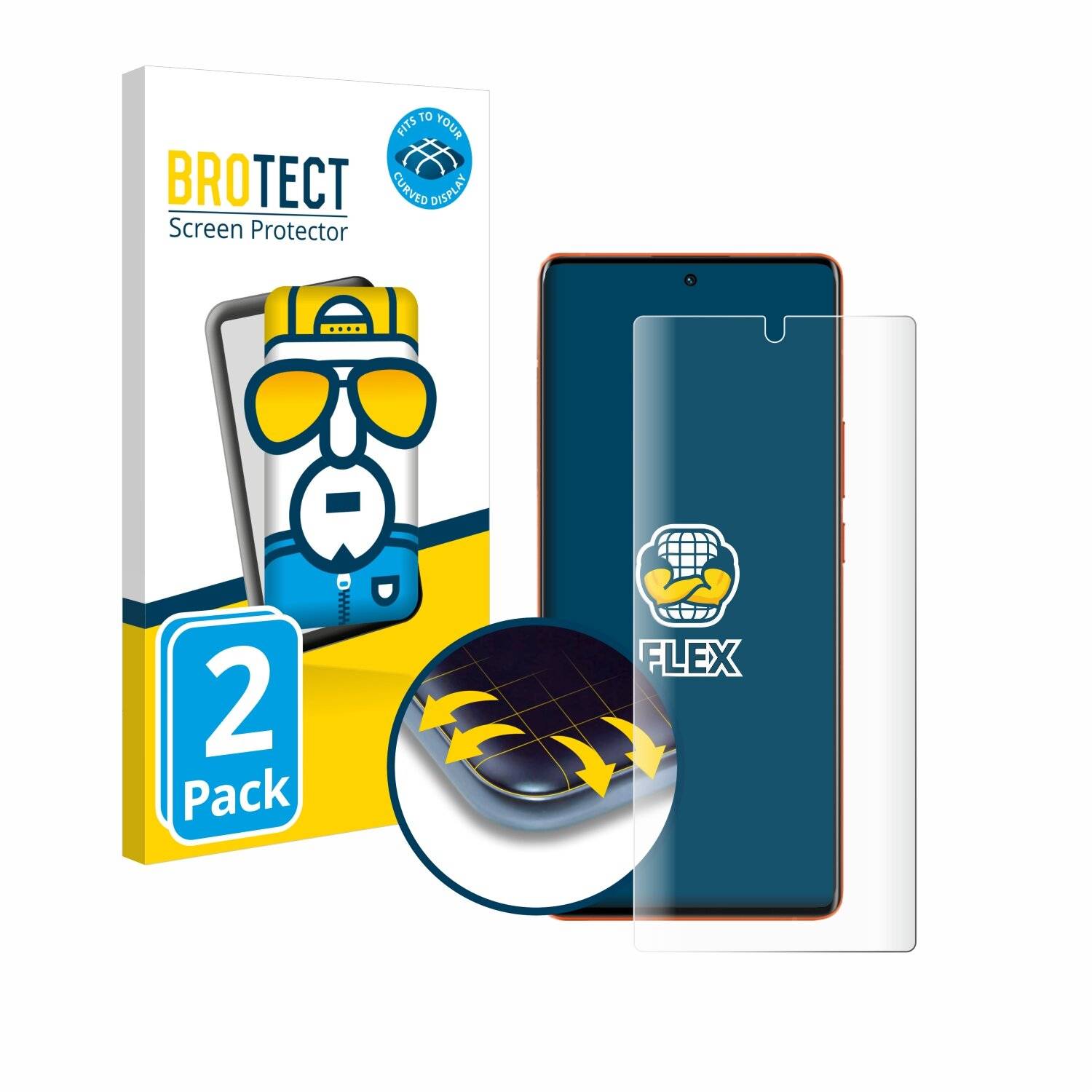 2x BROTECT Flex Full-Screen Folie für Vivo X80