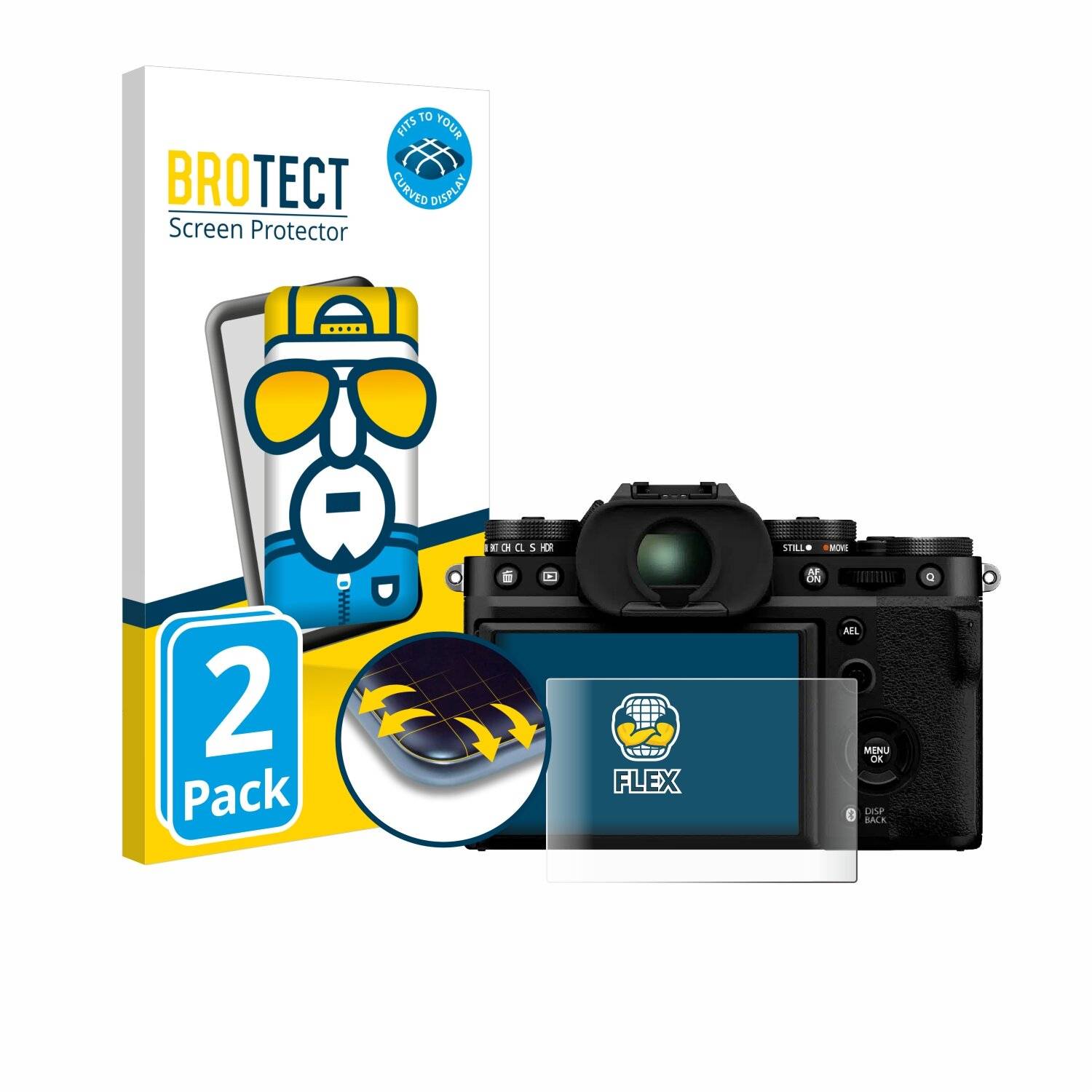 2x BROTECT Flex Full-Screen Folie für Fujifilm